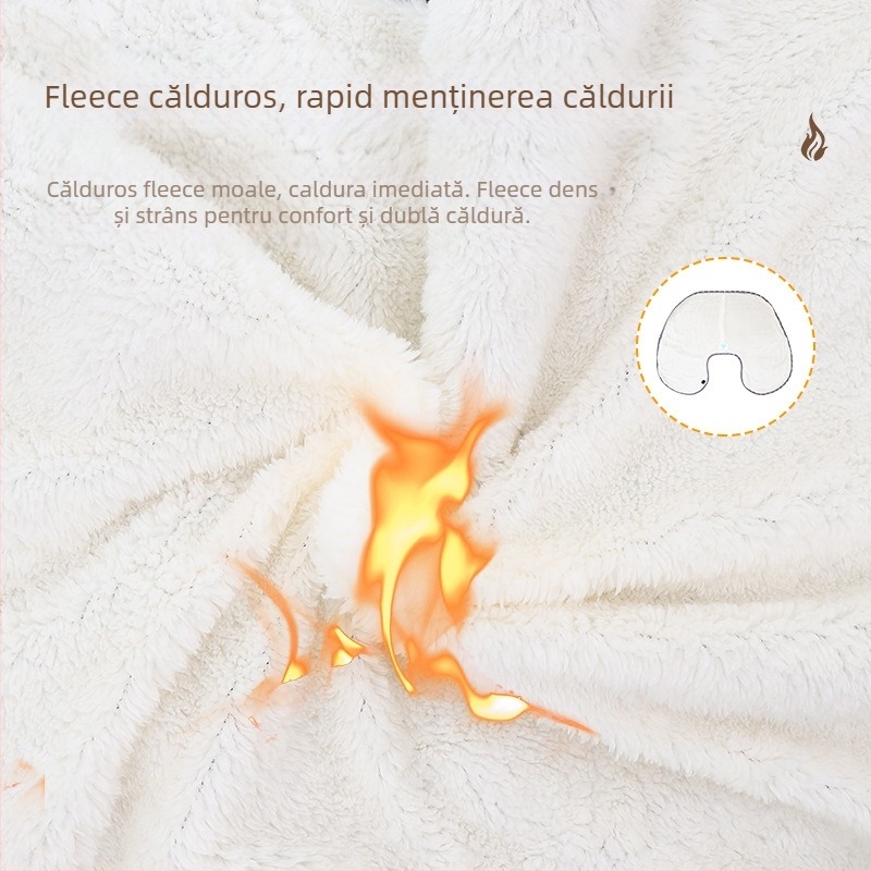 Șal-poncho din velur dublu-fațat, cald, pentru unisex, cu model geometric, accesoriu elegant pentru iarnă, toamnă și primăvară