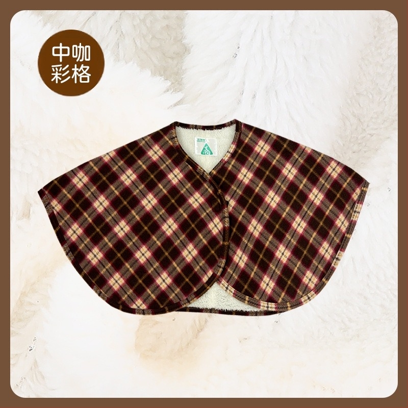 Șal-poncho din velur dublu-fațat, cald, pentru unisex, cu model geometric, accesoriu elegant pentru iarnă, toamnă și primăvară