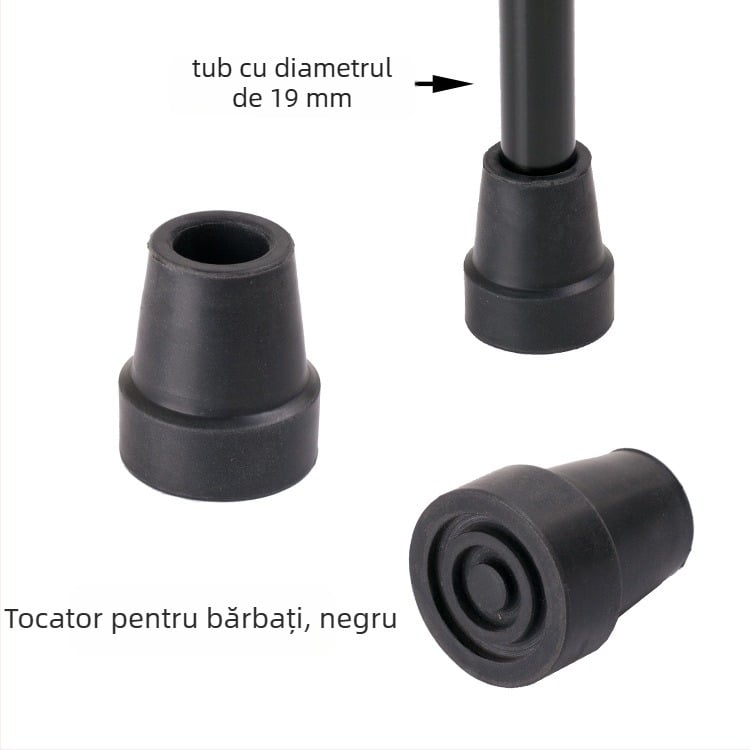 LightenCare protecție din cauciuc pentru baston de drumeție LT-002, diametru 19 mm