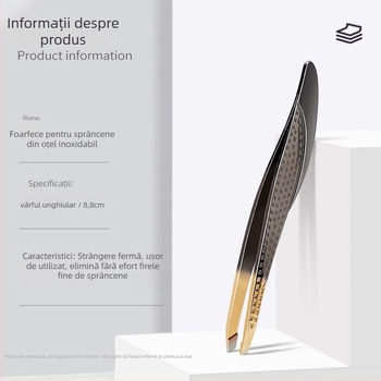 Colorful Fenling set pentru sprânene: clips pentru sprânene și pensetă, oțel inoxidabil, vârfuri unghiulate, pentru îngrijirea sprânenelor și a genelor