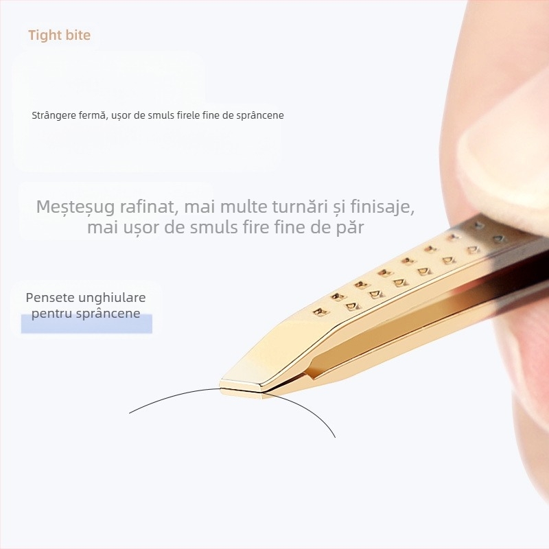 Colorful Fenling set pentru sprânene: clips pentru sprânene și pensetă, oțel inoxidabil, vârfuri unghiulate, pentru îngrijirea sprânenelor și a genelor