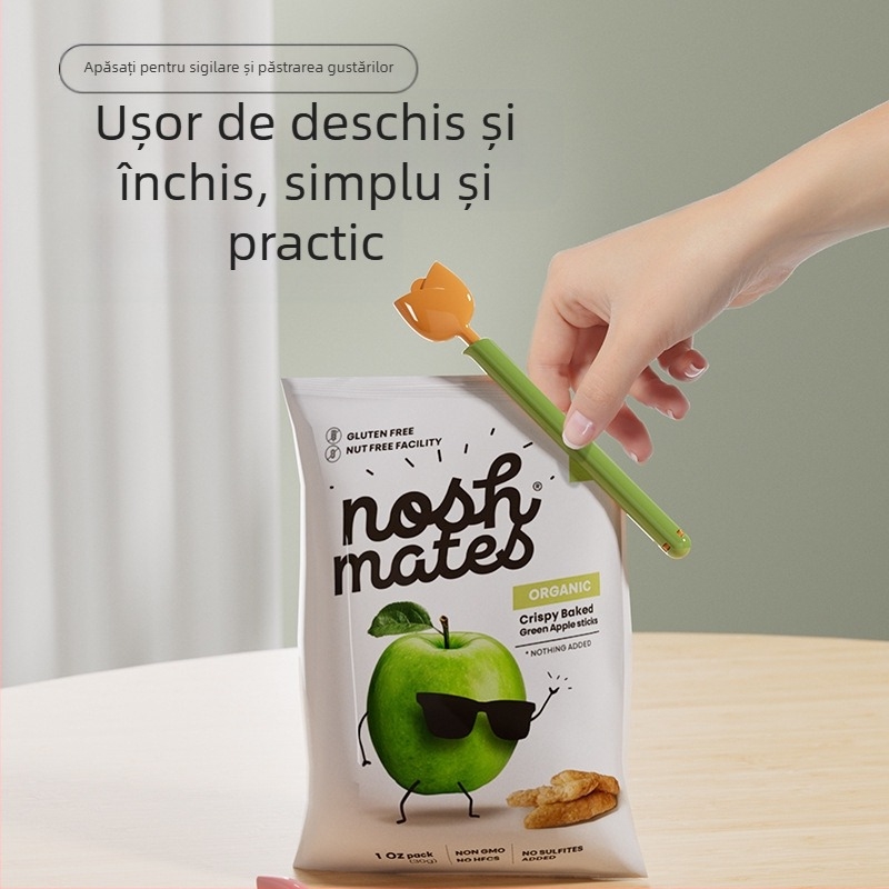 Clip etanșare pentru ambalare alimente – Flying Rabbit, design modern minimalist, set de 5 bucăți, personalizare logo, disponibil pentru etichetă privată