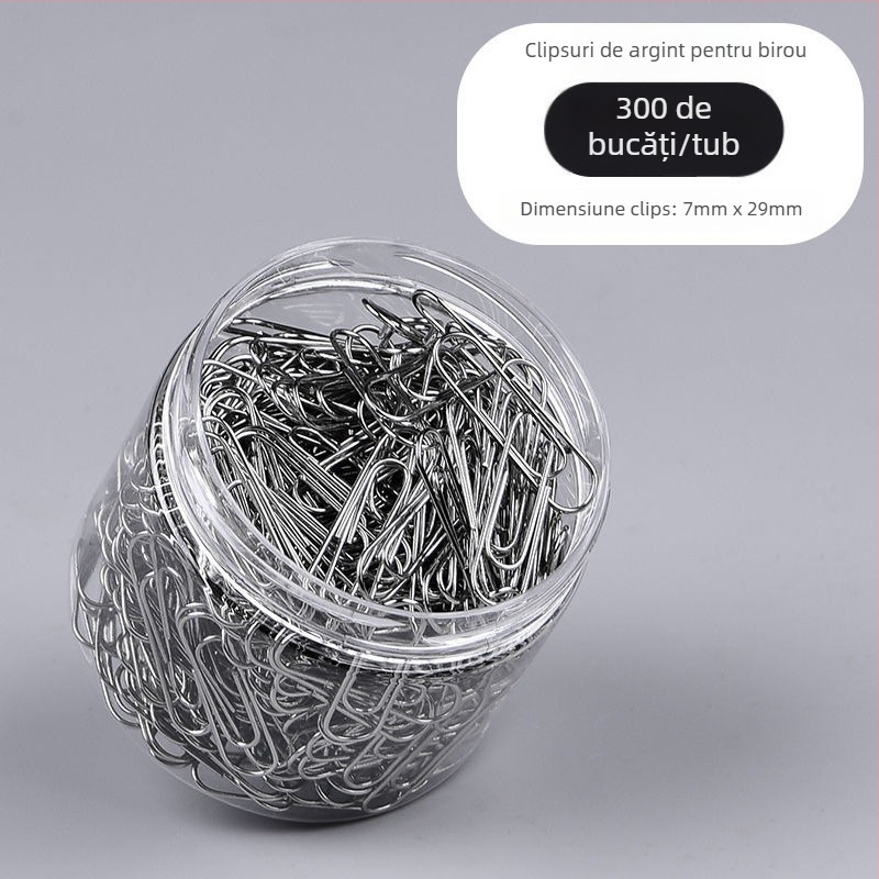 Westide clame de hârtie metalice pentru birou – model Mixed color tube paper clip, 1 pachet