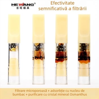 Filtru de țigară din plante, de unică folosință, 100 buc, Hewang, universal pentru gros/mediu/fin
