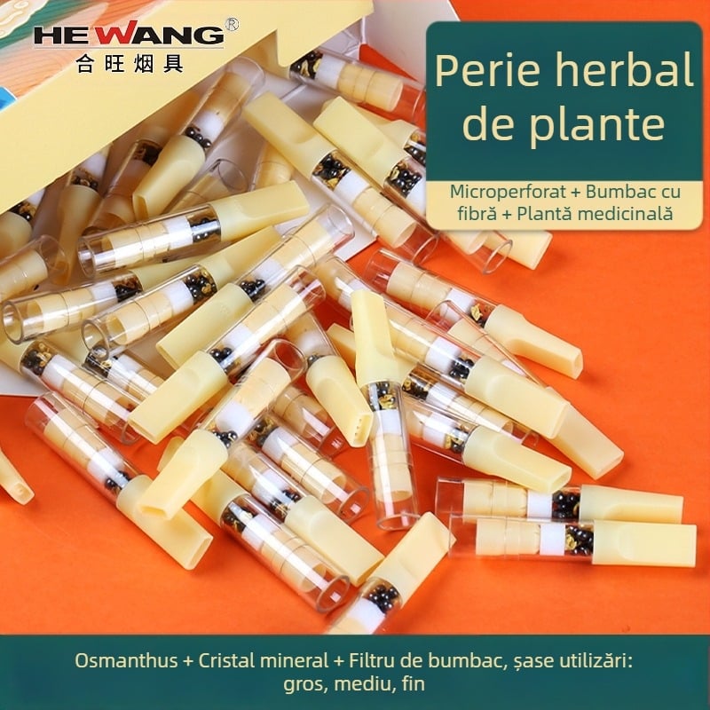 Filtru de țigară din plante, de unică folosință, 100 buc, Hewang, universal pentru gros/mediu/fin