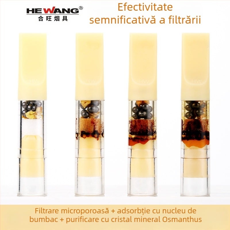 Filtru de țigară din plante, de unică folosință, 100 buc, Hewang, universal pentru gros/mediu/fin