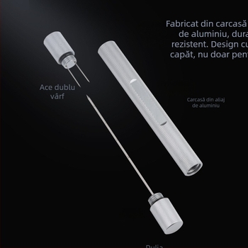 Instrument de perforare a țigării cu ac zimțat – aliaj de aluminiu, personalizabil, design minimalist