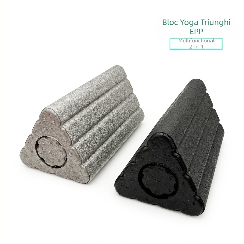 Cub yoga triunghi EVA – rolă de spumă pentru relaxarea mușchilor gleznei și masaj umeri-gât, funcție dublă