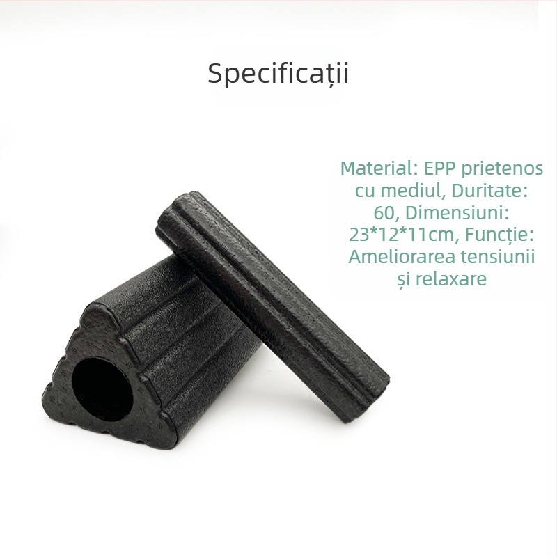 Cub yoga triunghi EVA – rolă de spumă pentru relaxarea mușchilor gleznei și masaj umeri-gât, funcție dublă