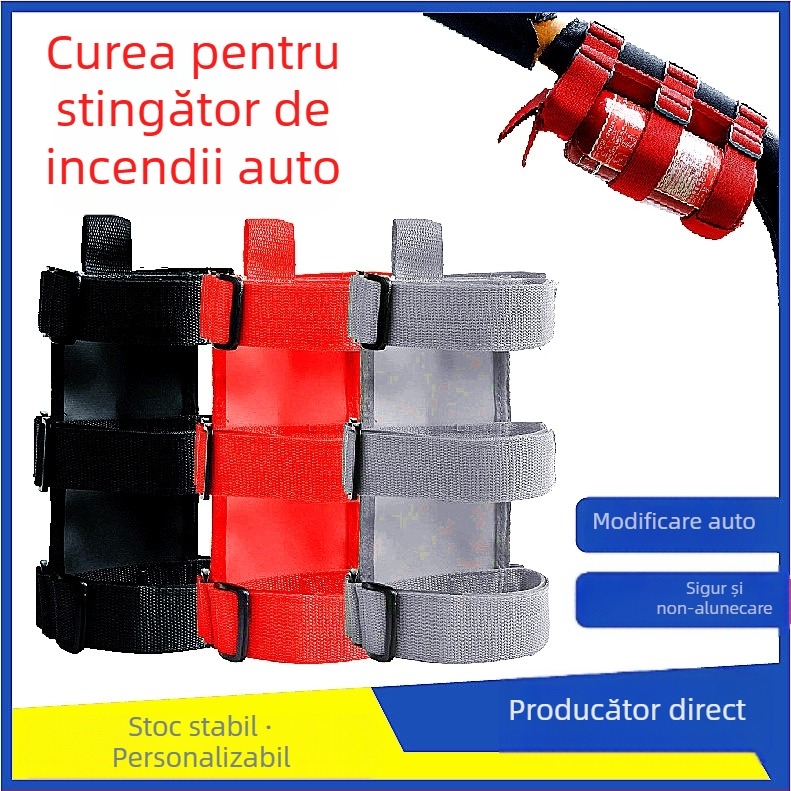 Curele pentru stingător cu Velcro - din nylon/poliester, pentru autovehicule și Jeep Wrangler, Huatuo Rong