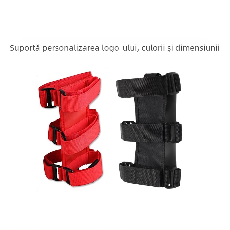 Curele pentru stingător cu Velcro - din nylon/poliester, pentru autovehicule și Jeep Wrangler, Huatuo Rong
