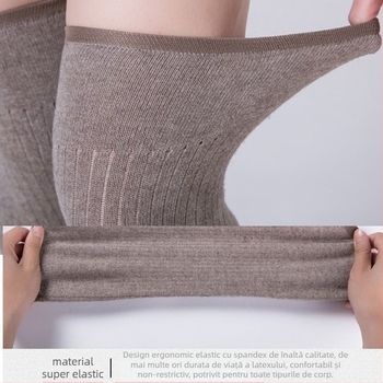 Protecție pentru genunchi – caldă, tricot elastic, fără cusături, pentru toate anotimpurile, pentru adulți în camere cu aer condiționat