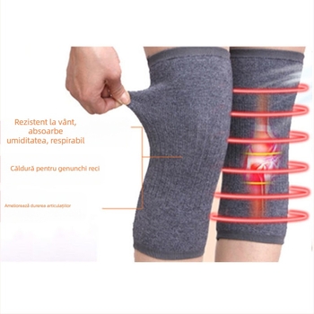 Protecție pentru genunchi – caldă, tricot elastic, fără cusături, pentru toate anotimpurile, pentru adulți în camere cu aer condiționat