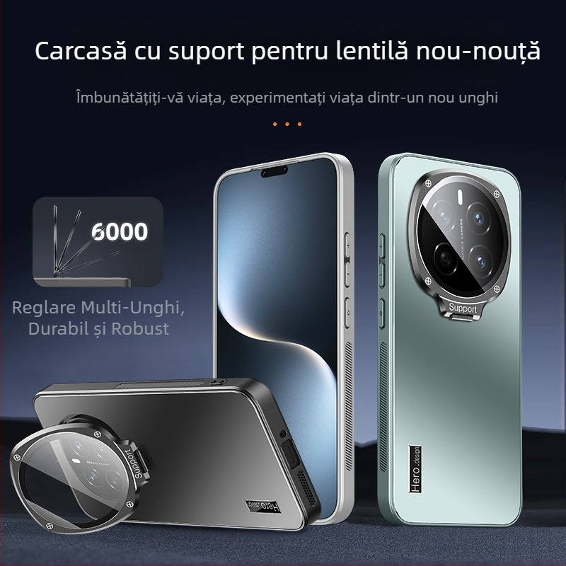 Carcasă cu stand pentru Honor Magic7, Magic6 Pro și Magic5 Pro, protecție completă a obiectivului, husă din silicon rezistentă la căderi