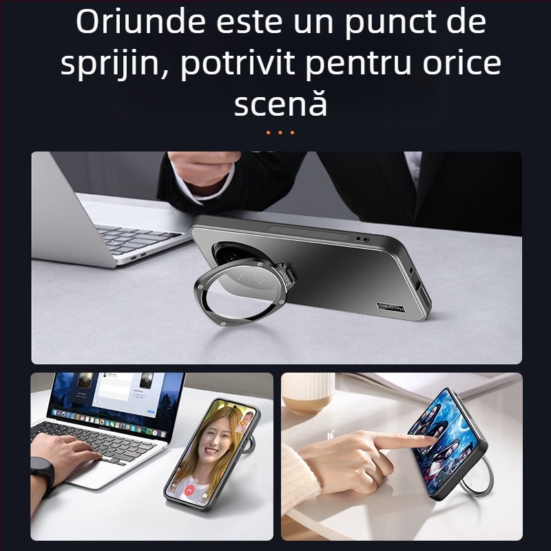 Carcasă cu stand pentru Honor Magic7, Magic6 Pro și Magic5 Pro, protecție completă a obiectivului, husă din silicon rezistentă la căderi