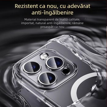 Carcasă iPhone MagSafe din silicon, design în relief, magnetică, rezistentă la șocuri și la căderi