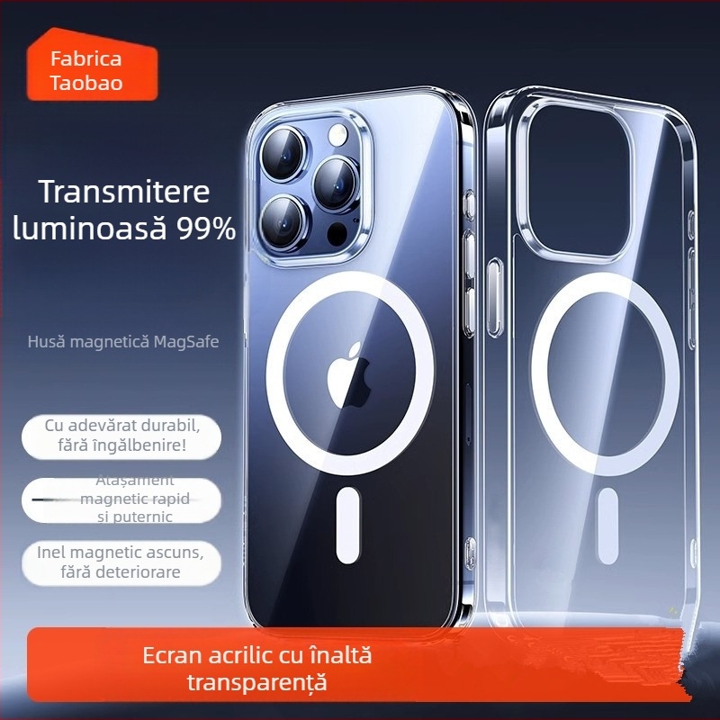 Carcasă iPhone MagSafe din silicon, design în relief, magnetică, rezistentă la șocuri și la căderi