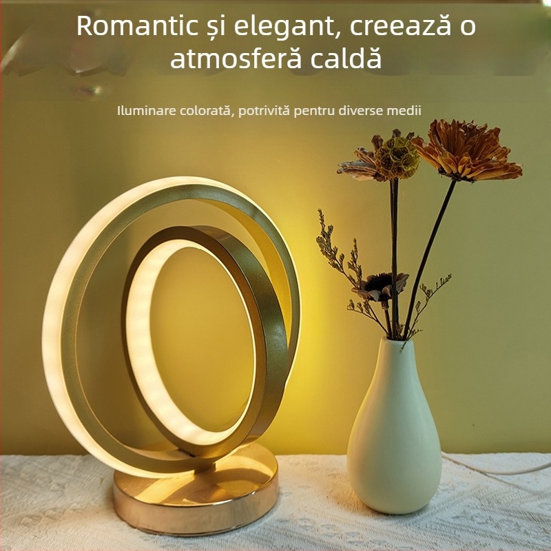 Lumină de noapte din aluminiu cu design pământesc pentru bar, dormitor și sufragerie — stil creativ, certificat CE EU, lumină de noapte, lumină pentru învățare, lumină ambientală — Looking at life