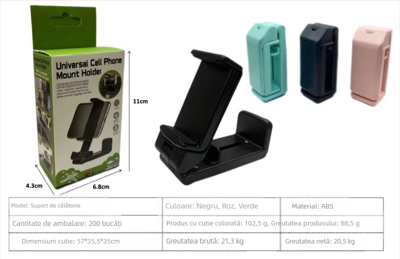 Suport de birou pentru tablete și telefoane, ABS material, personalizabil, stil IP, marcă neutră