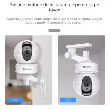 Suport pan-tilt pentru cameră, montaj pe perete, ABS, model 204x, rotire 360°