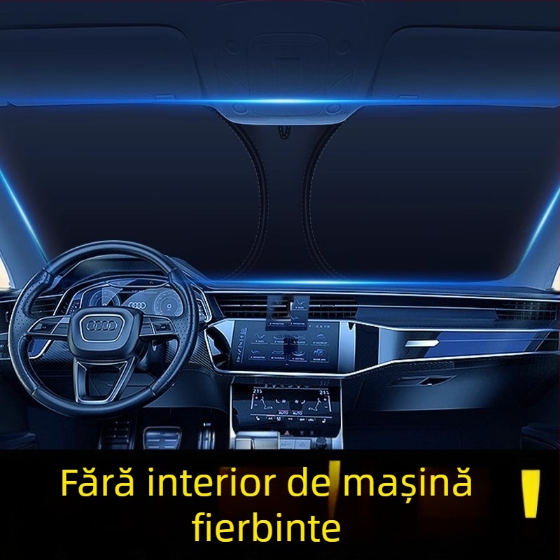 Mairichi parasol auto pentru parbrizul frontal – folie de aluminiu, izolaţie termică, instalare tip card, compatibil Peugeot 308/408/508/307/4008