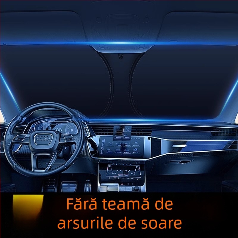 Mairichi parasol auto pentru parbrizul frontal – folie de aluminiu, izolaţie termică, instalare tip card, compatibil Peugeot 308/408/508/307/4008