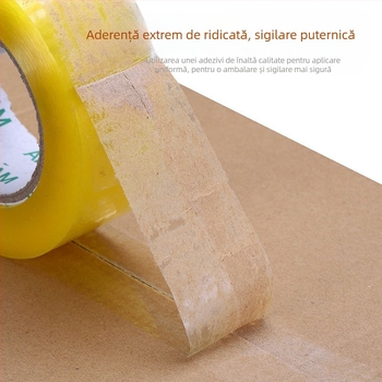 Bandă de ambalare cu folie BOPP, grosime 52 μm, adeziv pe bază de apă, aderență puternică, interval de temperatură -20 până la 40°C