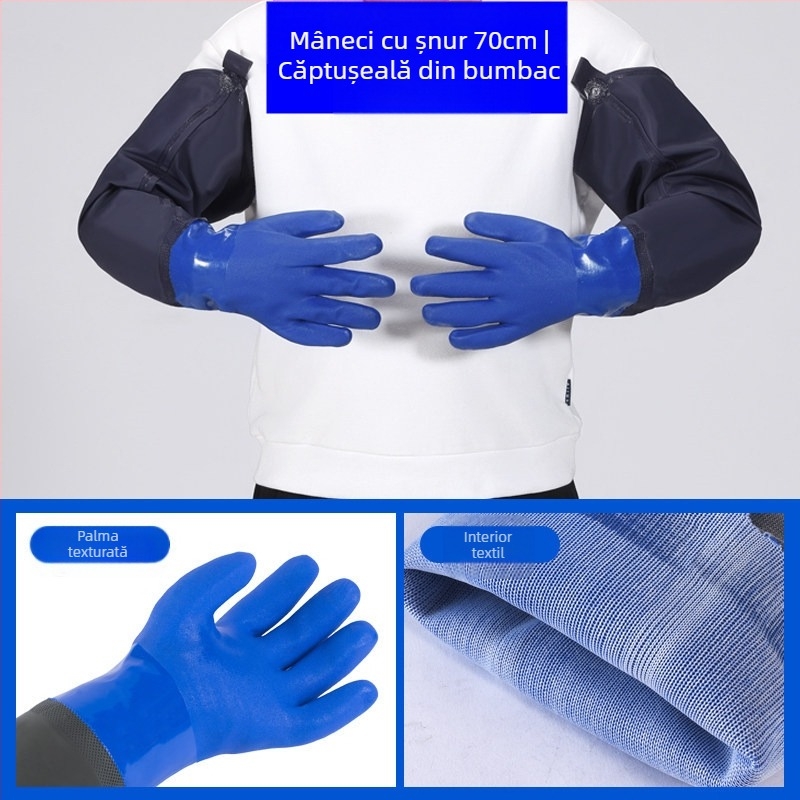 Mănuși de protecție – impermeabile, căptușite cu fleece, rezistente la tăiere, antiderapante, îngroșate, pentru pescuit și spălarea mașinii