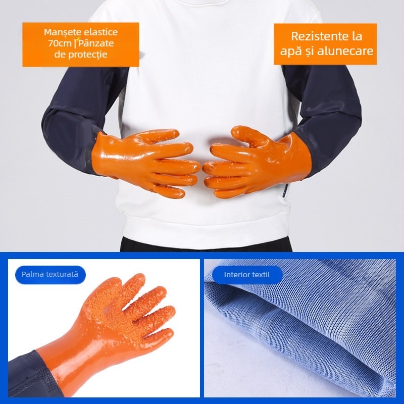 Mănuși de protecție – impermeabile, căptușite cu fleece, rezistente la tăiere, antiderapante, îngroșate, pentru pescuit și spălarea mașinii