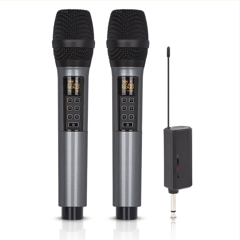 Microfon pentru KTV/Live, model U540B - răspuns în frecvență 20 Hz–20 kHz, SNR ≥95 dB, baterie detașabilă 1000–1200 mAh, autonomie 3–6 ore