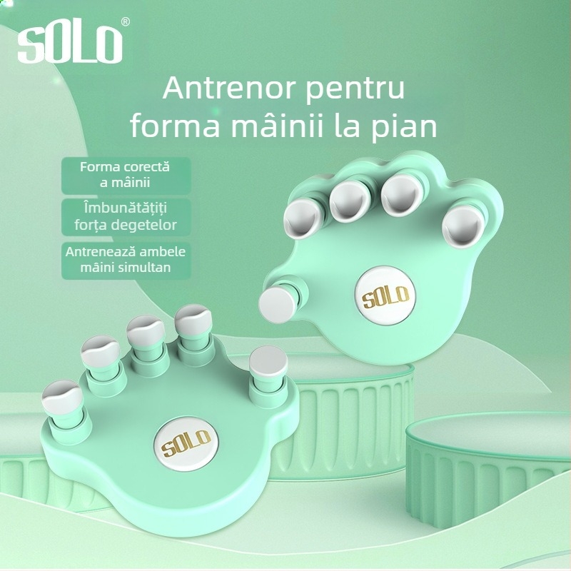 SOLO SP-140 Exercisor de degete pentru pian — material ABS, antrenor de forţă pentru degete, pentru instrumente muzicale