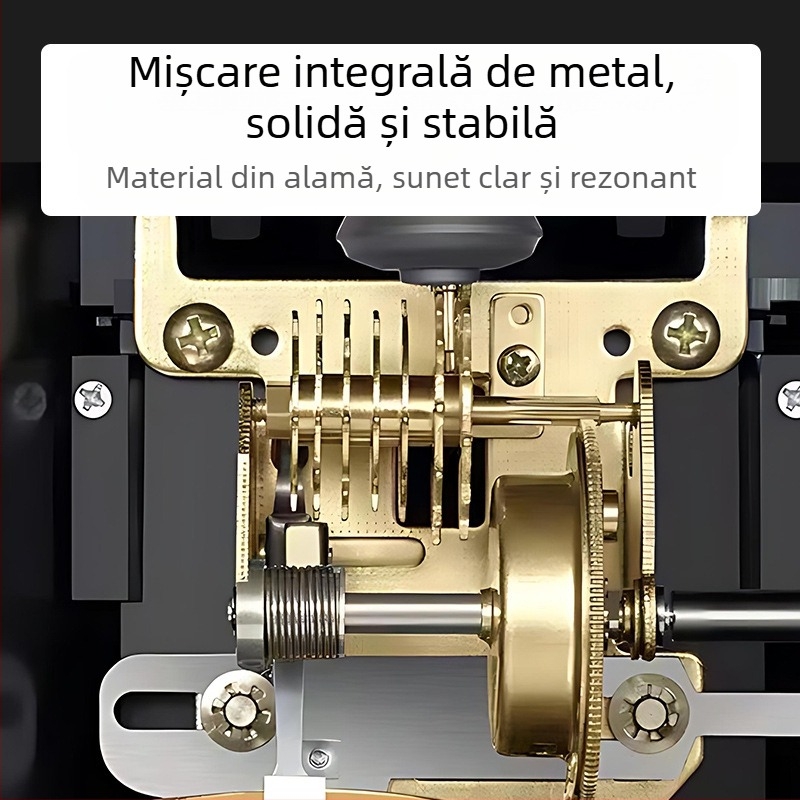 Metronom mecanic pentru instrumente muzicale — design în formă de turn, mecanism japonez, metal pur, model TY-031