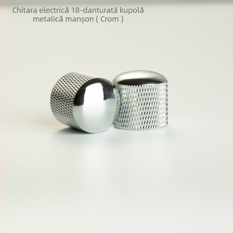 INTAI YT22-CP Capac potențiometru metalic pentru chitară electrică și bas — capac cupolă, reglaj volum și tonalitate, accesorii pentru instrumente cu coarde occidentale