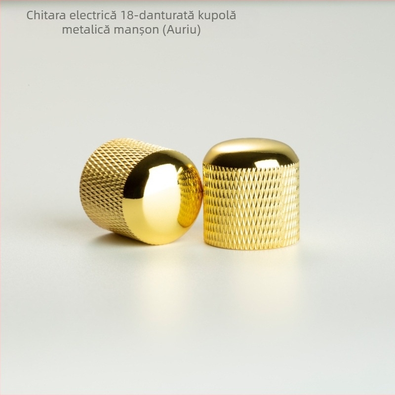 INTAI YT22-CP Capac potențiometru metalic pentru chitară electrică și bas — capac cupolă, reglaj volum și tonalitate, accesorii pentru instrumente cu coarde occidentale