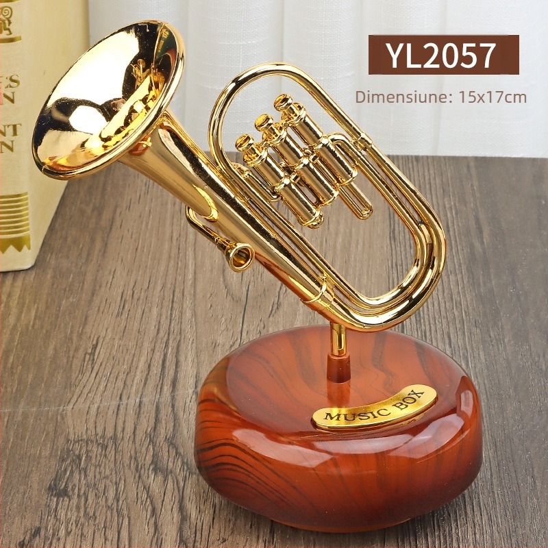 Cutie muzicală saxofon decor de birou — rotativă, ABS, stil chinezeasc, turnare prin injecție (Brand: Shipin Toys; Material: ABS; Stil: Chinezesc; Proces de fabricație: Turnare prin injecție; IP: Nu)