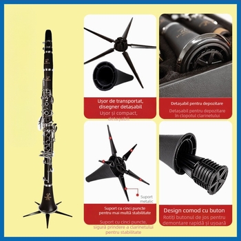Suport de podea pentru instrumente Inmuc pentru flaut și clarinet – design compact de depozitare
