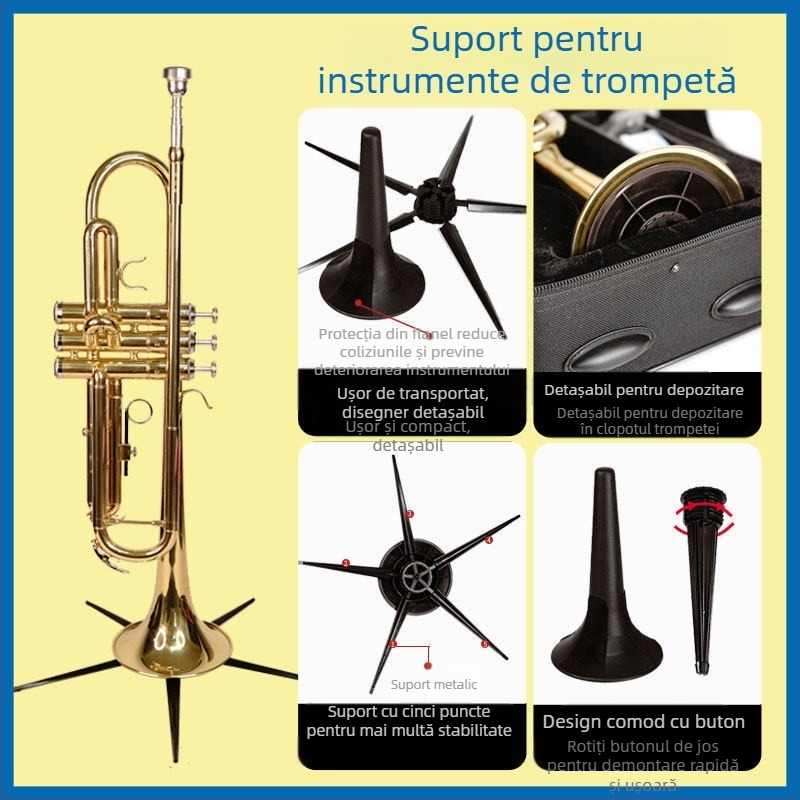 Suport de podea pentru instrumente Inmuc pentru flaut și clarinet – design compact de depozitare