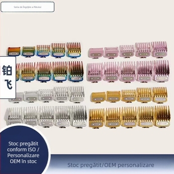 Set de tuns electric Platinum Fly, zece piese, cu pieptene limitator și lamă electroplacată, greutate 308 g