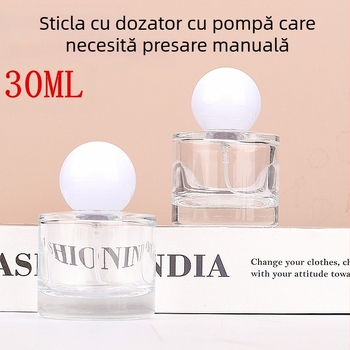 Sticlă de parfum din sticlă, turnare prin suflare; etichetă privată licențiată; Brand: Makeup shopkeeper; Ambalare: nivel 2.