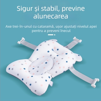 Plasă de baie pentru bebeluși cu saltea suspendată din PVC (pentru nou-născuți, plasă de baie, suport de baie)