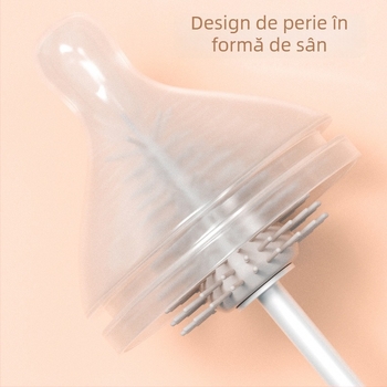 Set trei în unu pentru sticle din silicon; include perie pentru tetine și perie pentru pai; durabil; silicon și ABS; 89 g; SAIDAH