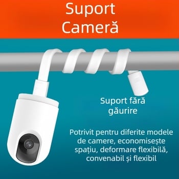 Suport pentru cameră tip domă, rotire 360°, aluminiu, șurub de montaj 1/4''-20, montaj fără găuri