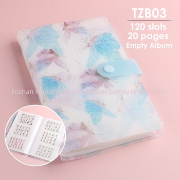 Carte de stickere pentru unghii, cu capacitate mare de depozitare și afișare, SWEET TREND OEM, plastic, origine Guangdong, 20 foi