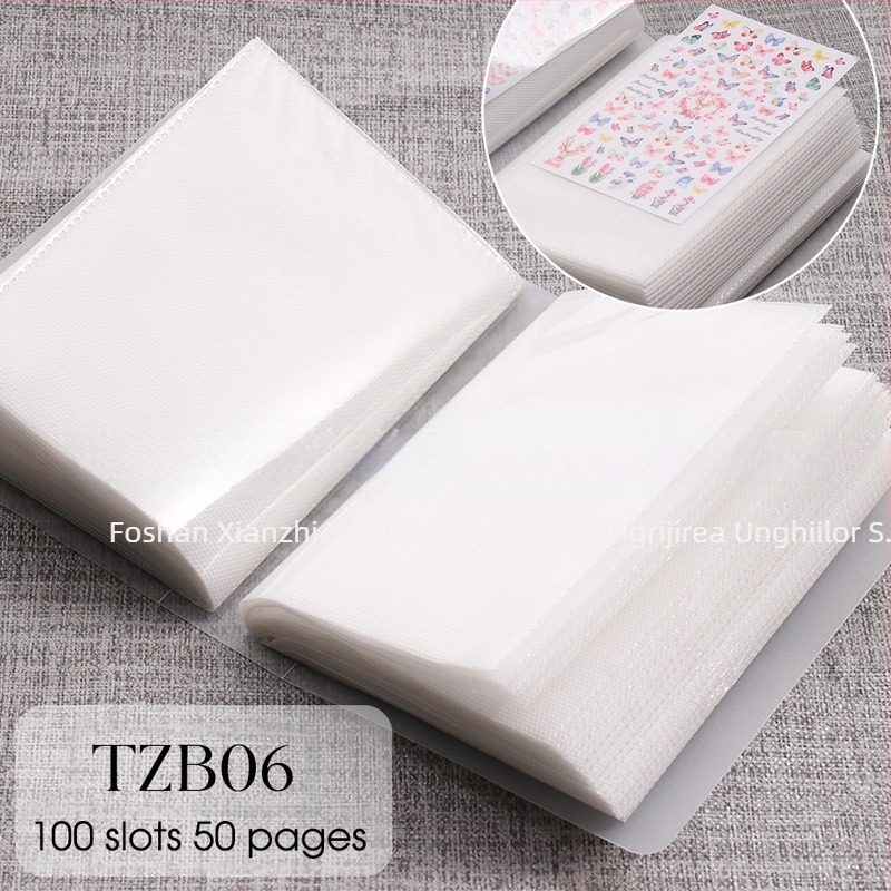 Carte de stickere pentru unghii, cu capacitate mare de depozitare și afișare, SWEET TREND OEM, plastic, origine Guangdong, 20 foi