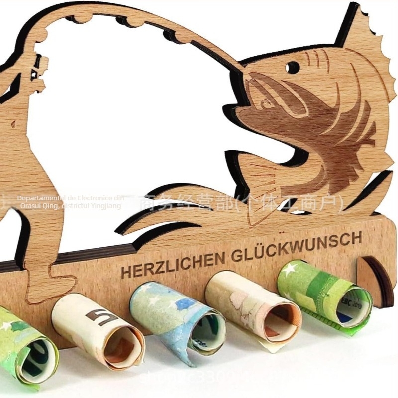 Ornament din lemn pentru birou în stil modern minimalist