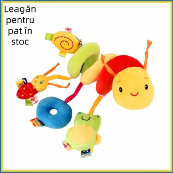 Jucărie de pluș pentru pat, cu etichete, de agențat, pentru sugari 0–3 ani – dezvoltă simțurile, vederea și coordonarea mână-ochi