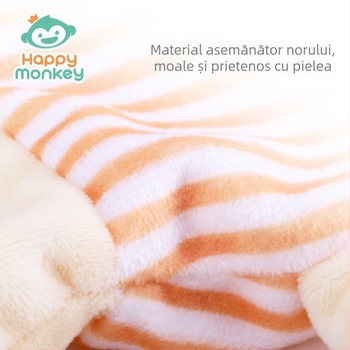 Jucărie pentru bebeluși: clopoțel de vânt pentru cărucior — pluș, 0–3 ani, HAPPY MONKEY (Material pluș; clopoțel; jucărie pentru sugari; dezvoltare senzorială)