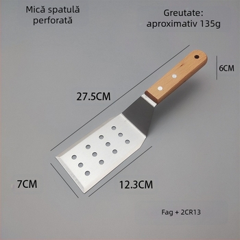 Spatulă pentru grătar din oțel inoxidabil (Material: oțel inoxidabil; Componentă: spatulă; Stil: modern și minimalist)