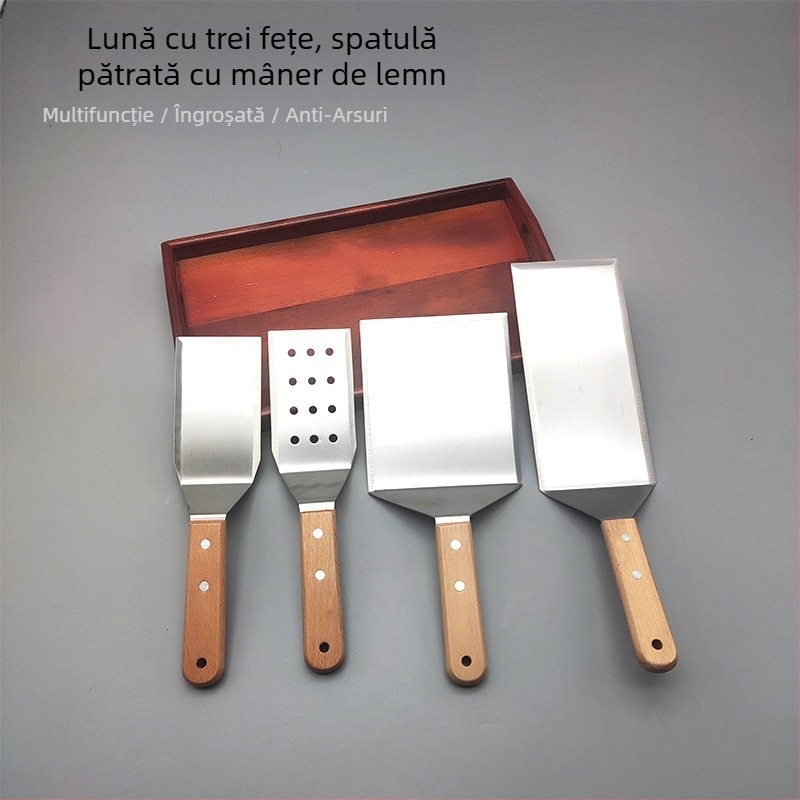 Spatulă pentru grătar din oțel inoxidabil (Material: oțel inoxidabil; Componentă: spatulă; Stil: modern și minimalist)
