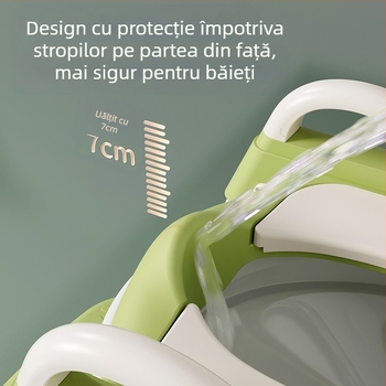 Scaun de toaletă pliabil pentru copii, cu trepte și brațe (material PP, origine Zhejiang, marcă Yutong, ambalare carton)